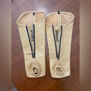 NWOT Tan Leather Arm Chaps